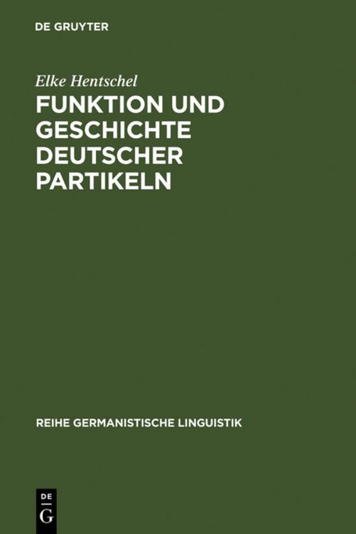 Produktbild: Funktion und Geschichte deutscher Partikeln