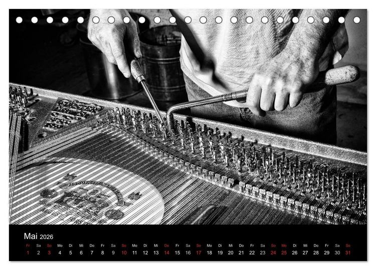 Produktbild: Klavierbau (Tischkalender 2026 DIN A5 quer), CALVENDO Monatskalender