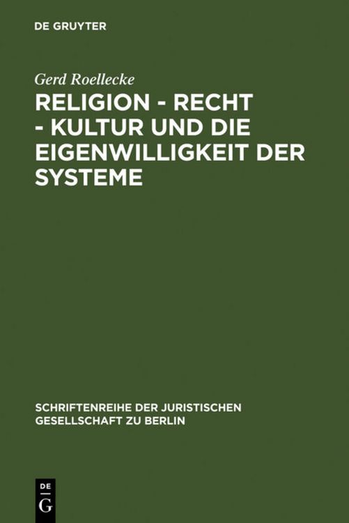 Produktbild: Religion - Recht - Kultur und die Eigenwilligkeit der Systeme