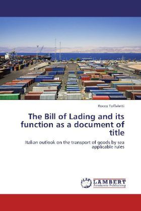 Produktbild: Toffaletti, R: Bill of Lading and its function as a document