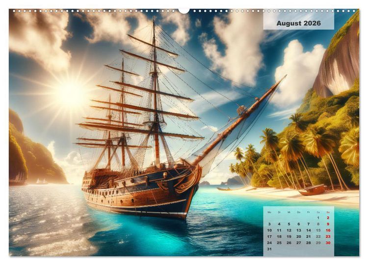 Produktbild: Die Befreiung der Flaschenschiffe - Historische Segelschiffe (Wandkalender 2026 DIN A2 quer), CALVENDO Monatskalender