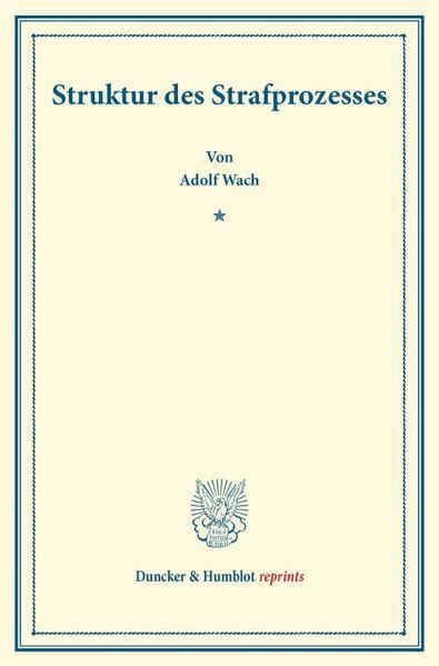 Produktbild: Struktur des Strafprozesses.