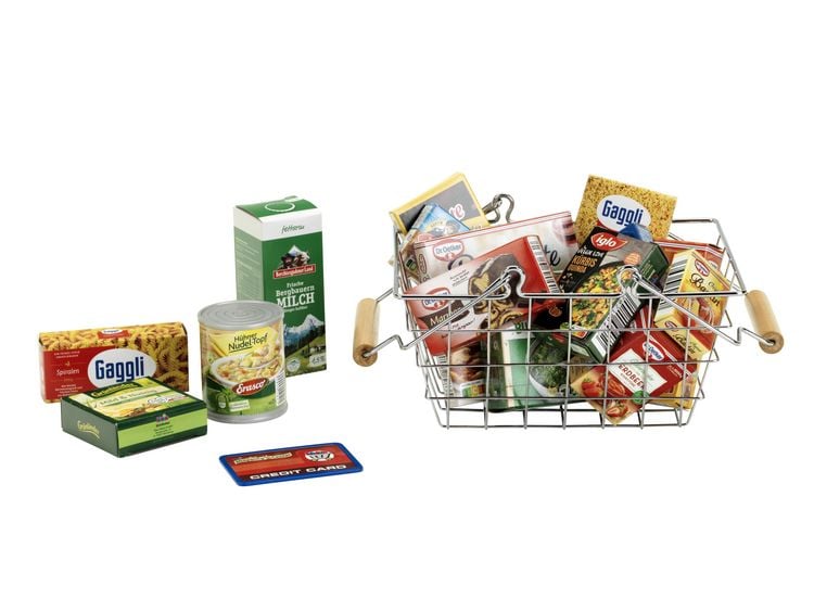 Produktbild: MM - Metall-Einkaufskorb gef&uuml;llt