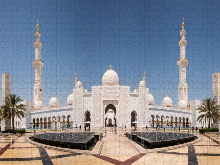 Produktbild: CALVENDO Puzzle Sheik Zayed Moschee | 1000 Teile Lege-Gr&ouml;&szlig;e 64x48cm Foto-Puzzle f&uuml;r gl&uuml;ckliche Stunden