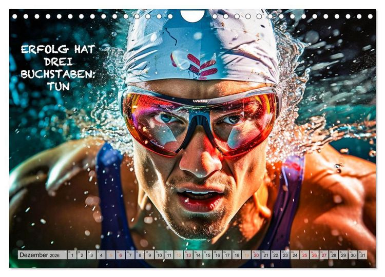 Produktbild: Schwimmen und Motivation (Wandkalender 2026 DIN A4 quer), CALVENDO Monatskalender