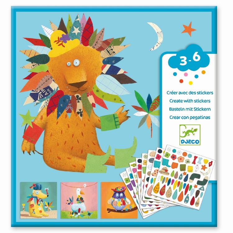 Produktbild: DJECO Stickerbild Tiere 3-6