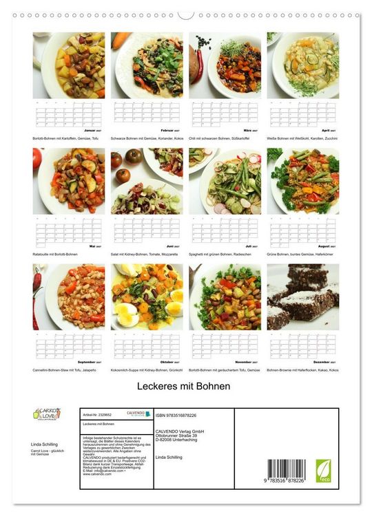 Produktbild: Leckeres mit Bohnen (hochwertiger Premium Wandkalender 2027 DIN A2 hoch), Kunstdruck in Hochglanz