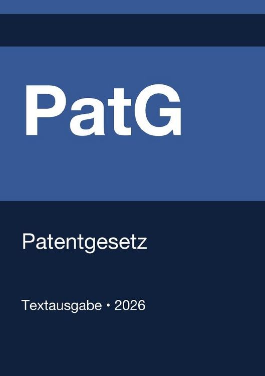 Produktbild: PatG - Patentgesetz (Deutschland) 2026