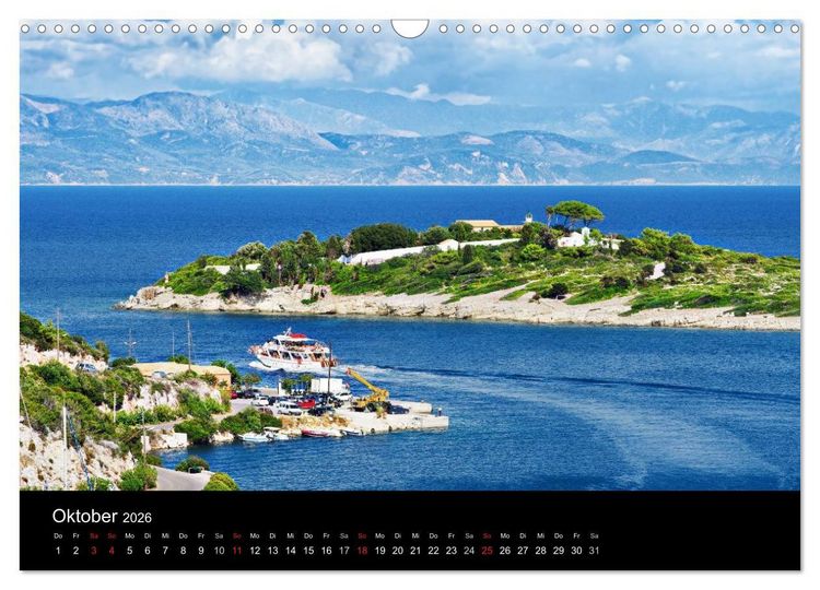 Produktbild: Von Korfu bis Antipaxos (Wandkalender 2026 DIN A3 quer), CALVENDO Monatskalender