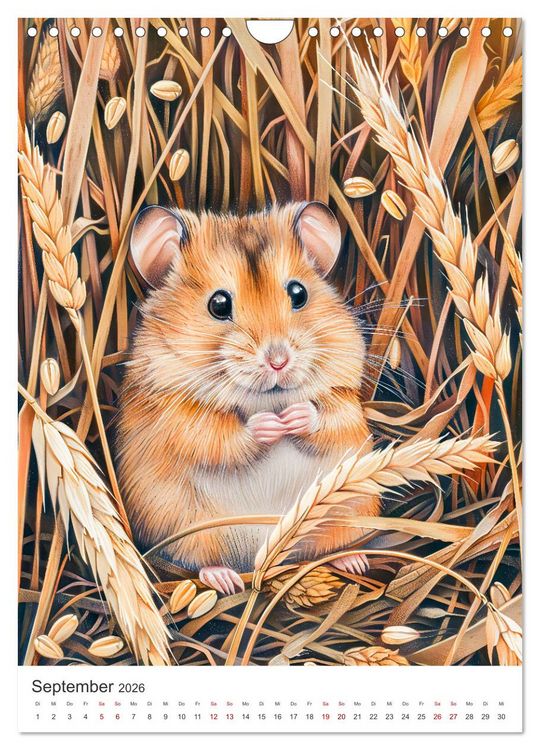Produktbild: Tierkinder - Niedliche illustrierte Wildtiere in Wald und Flur (Wandkalender 2026 DIN A4 hoch), CALVENDO Monatskalender