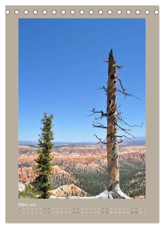 Produktbild: Erlebe mit mir den Bryce Canyon Nationalpark (Tischkalender 2026 DIN A5 hoch), CALVENDO Monatskalender