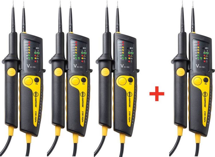 Produktbild: Beha Amprobe 2100-ALPHA BUNDLE Zweipoliger Spannungspr&uuml;fer CAT III 1000 V, CAT IV 600 V LED, Akustik