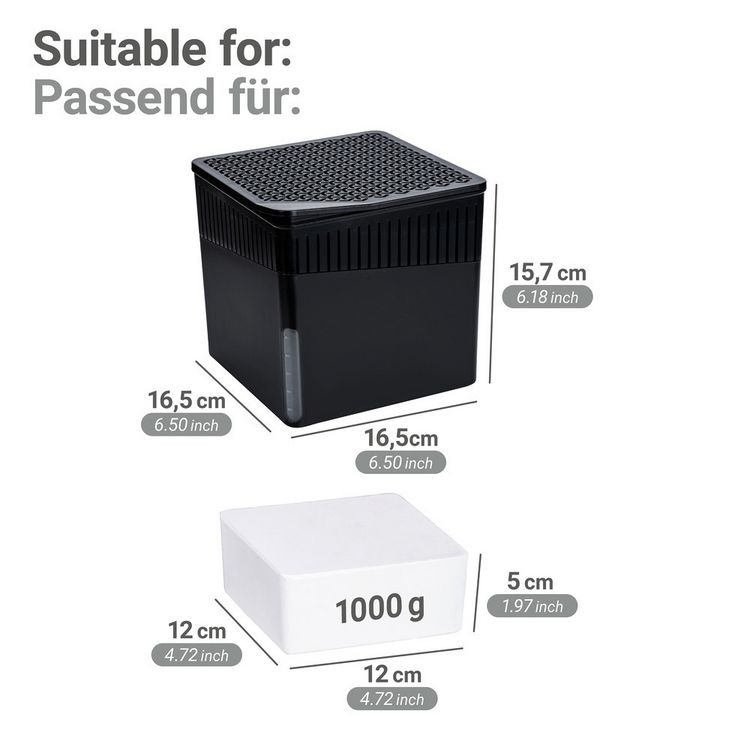 Produktbild: Raumentfeuchter Mod. Cube Nachf&uuml;ller 1000 g, 6er Set, Luftentfeuchter Nachf&uuml;llpack