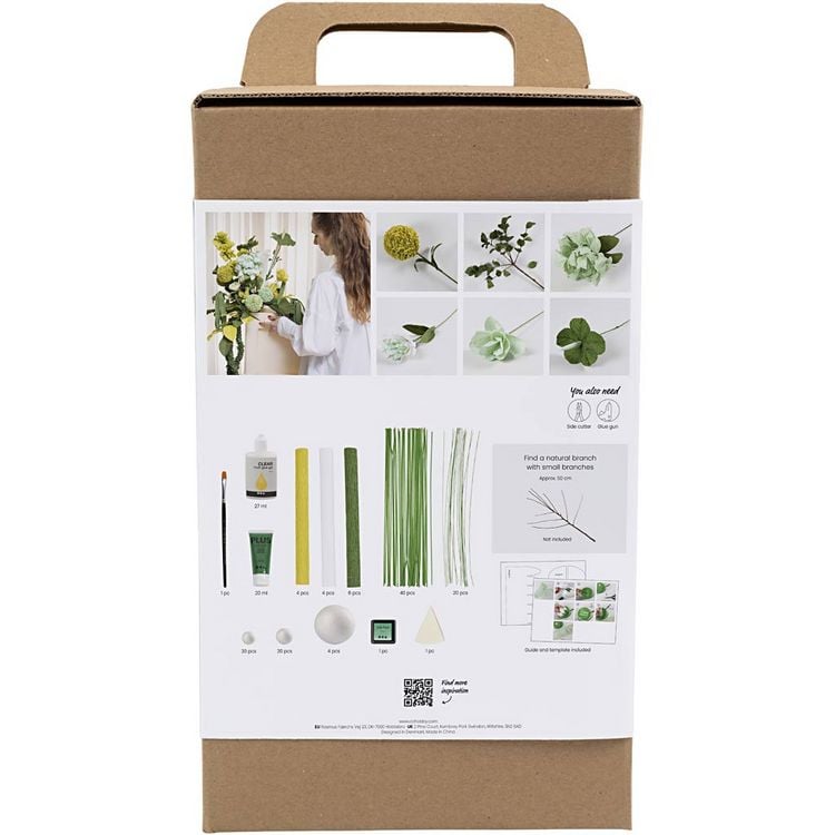 Produktbild: Creativ Company Maxi Kreativ Set Krepppapier, Blumenstrau&szlig;, Hellgr&uuml;n, Dunkelgr&uuml;n, Pastellgr&uuml;n, Wei&szlig;