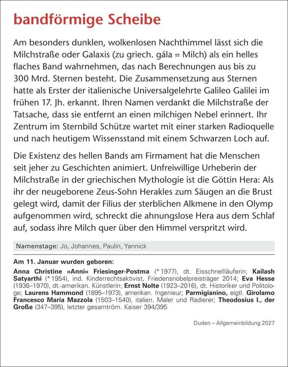 Produktbild: Duden Allgemeinbildung Tagesabrei&szlig;kalender 2027 - Wissen und Quizzen