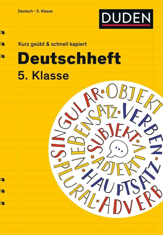 Produktbild: Deutschheft 5. Klasse - kurz ge&uuml;bt & schnell kapiert