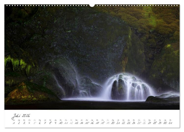 Produktbild: Wasserf&auml;lle klein und gro&szlig; (Wandkalender 2026 DIN A2 quer), CALVENDO Monatskalender