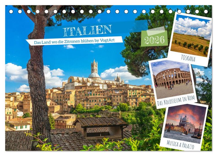 Produktbild: Italien, das Land wo die Zitronen bl&uuml;hen by VogtArt (Tischkalender 2026 DIN A5 quer), CALVENDO Monatskalender