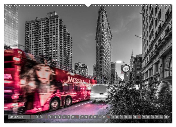 Produktbild: New York City - Color Glam Edition (Wandkalender 2026 DIN A2 quer), CALVENDO Monatskalender