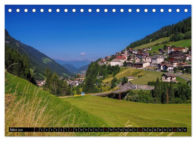 Produktbild: Das Gr&ouml;dner Tal - Im Herzen der Dolomiten (Tischkalender 2026 DIN A5 quer), CALVENDO Monatskalender