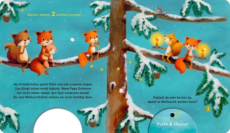 Produktbild: Mein Puste-Licht-Buch: Advent, Advent, ein Lichtlein brennt