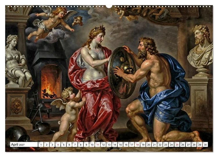 Produktbild: Mythologische Geschichten in barocker Pracht (hochwertiger Premium Wandkalender 2027 DIN A2 quer), Kunstdruck in Hochglanz