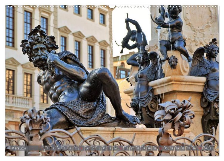 Produktbild: Augsburg - Stadt des Wassers zwischen Lech und Wertach (hochwertiger Premium Wandkalender 2026 DIN A2 quer), Kunstdruck in Hochglanz