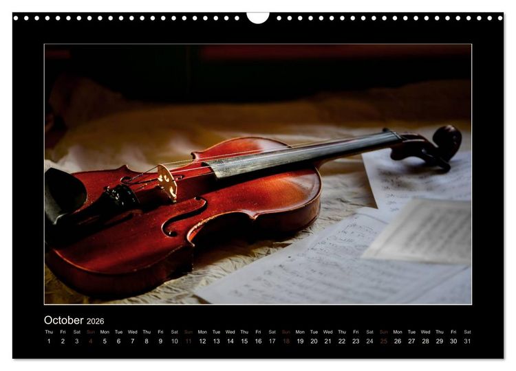 Produktbild: A violin only (Wall Calendar 2026 DIN A3 landscape), CALVENDO 12 Month Wall Calendar