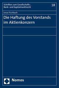 Produktbild: Die Haftung des Vorstands im Aktienkonzern