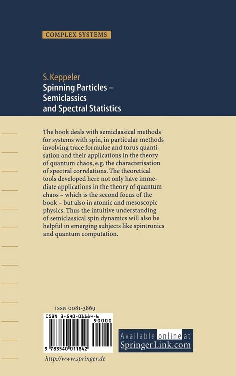 Produktbild: Spinning Particles-Semiclassics and Spectral Statistics