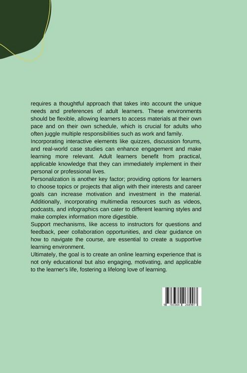 Produktbild: Designing Engaging Online Learning Environments for Adult Learners