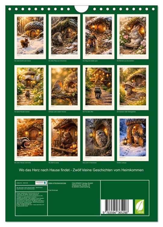 Produktbild: Wo das Herz nach Hause findet - Zw&ouml;lf kleine Geschichten vom Heimkommen (Wandkalender 2027 DIN A4 hoch), CALVENDO Monatskalender