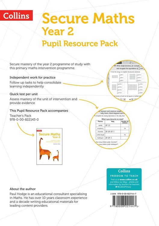 Produktbild: Secure Year 2 Maths Pupil Resource Pack