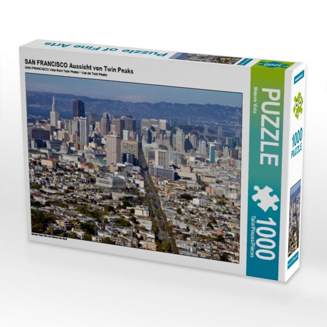 Produktbild: CALVENDO Puzzle SAN FRANCISCO Aussicht von Twin Peaks | 1000 Teile Lege-Gr&ouml;&szlig;e 64x48cm Foto-Puzzle f&uuml;r gl&uuml;ckliche Stunden