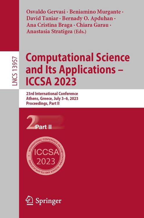 Produktbild: Computational Science and Its Applications - ICCSA 2023