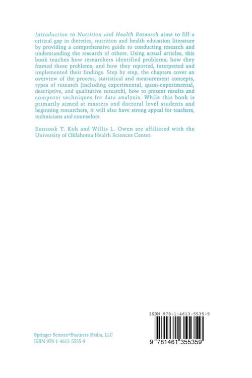 Produktbild: Introduction to Nutrition and Health Research