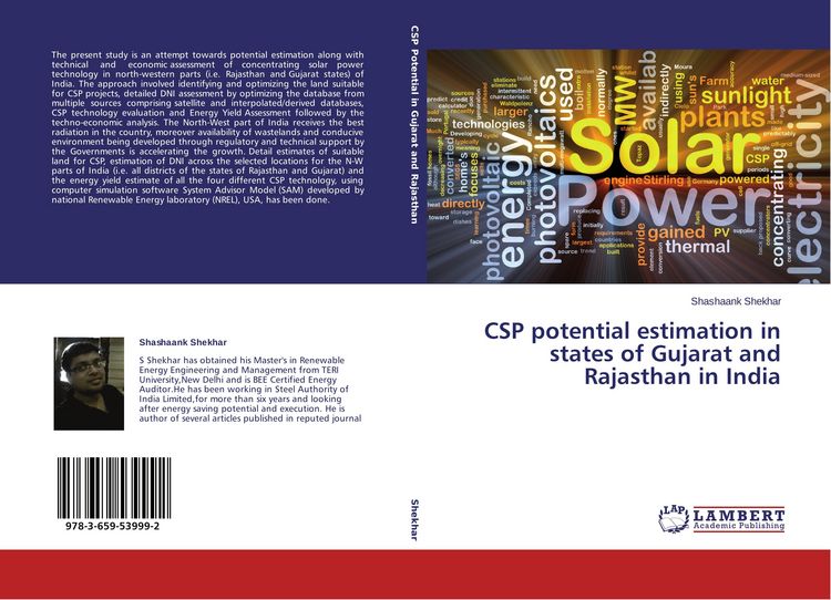 Produktbild: CSP potential estimation in states of Gujarat and Rajasthan in India