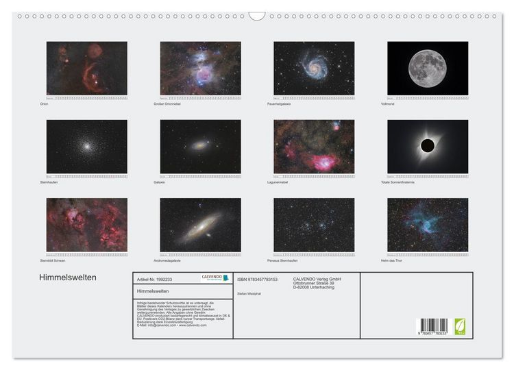 Produktbild: Himmelswelten (Wandkalender 2026 DIN A2 quer), CALVENDO Monatskalender
