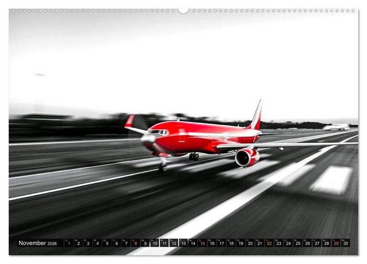 Produktbild: BLITZschnell - Z&uuml;ge und Flugzeuge in Bewegung - Color-Key (hochwertiger Premium Wandkalender 2026 DIN A2 quer), Kunstdruck in Hochglanz