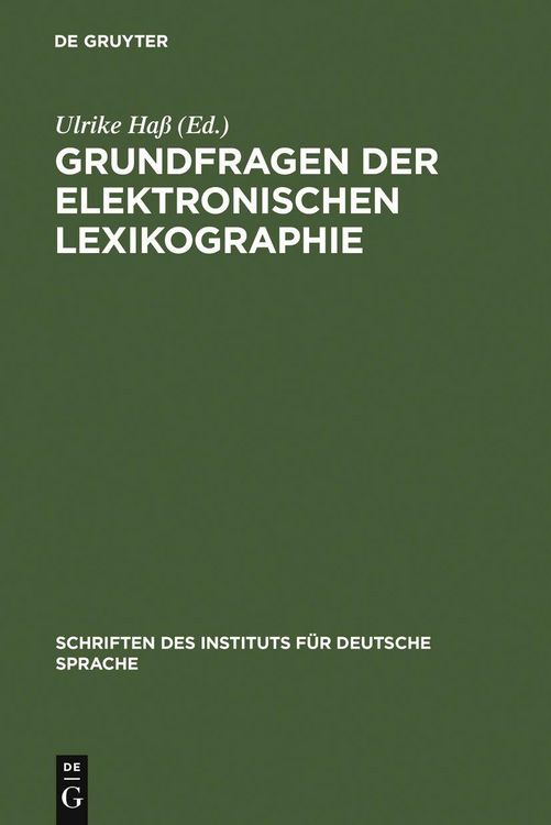 Produktbild: Grundfragen der elektronischen Lexikographie