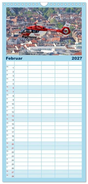 Produktbild: Familienplaner 2027 - Helikopter in der Luft 2.0 mit 5 Spalten (Wandkalender, 21 x 45 cm) CALVENDO