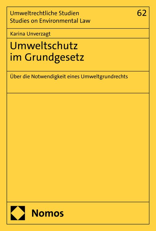 Produktbild: Umweltschutz im Grundgesetz