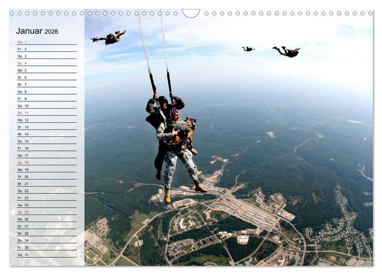Produktbild: Fallschirmspringer. Absprung der U.S. Navy Seals (Wandkalender 2026 DIN A3 quer), CALVENDO Monatskalender