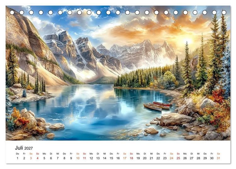 Produktbild: Kanada - Weite, Wasser, Wunder (Tischkalender 2027 DIN A5 quer), CALVENDO Monatskalender