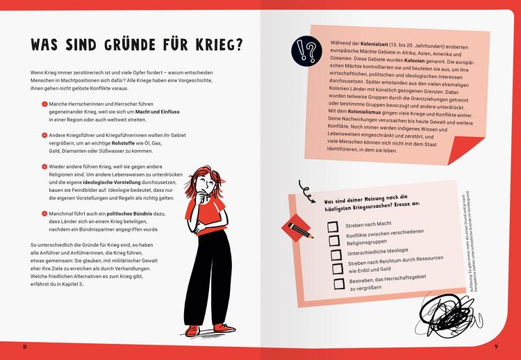 Produktbild: Let's talk about - Frieden und Kriege. Dein Eintragebuch