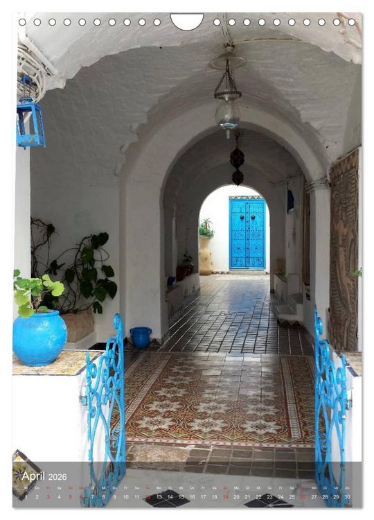 Produktbild: Sidi bou Sa&iuml;d - Die blaue Stadt Tunesiens (Wandkalender 2026 DIN A4 hoch), CALVENDO Monatskalender