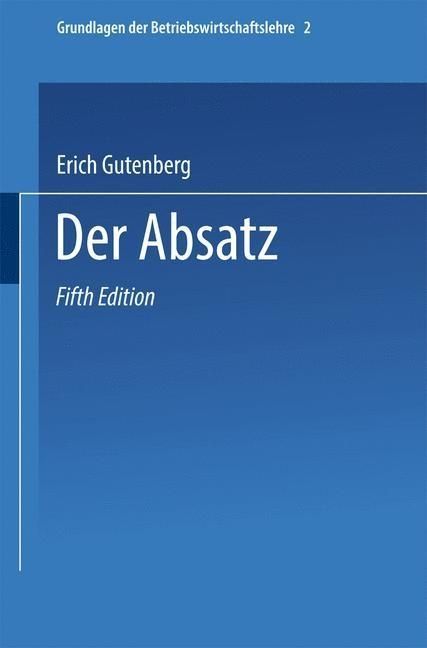 Produktbild: Der Absatz
