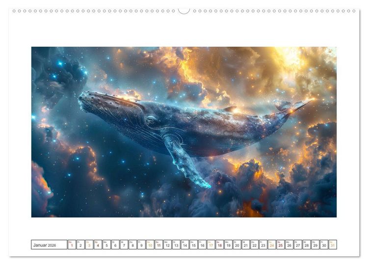 Produktbild: Tiere im Weltraum (hochwertiger Premium Wandkalender 2026 DIN A2 quer), Kunstdruck in Hochglanz