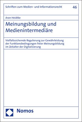 Produktbild: Meinungsbildung und Medienintermedi&auml;re