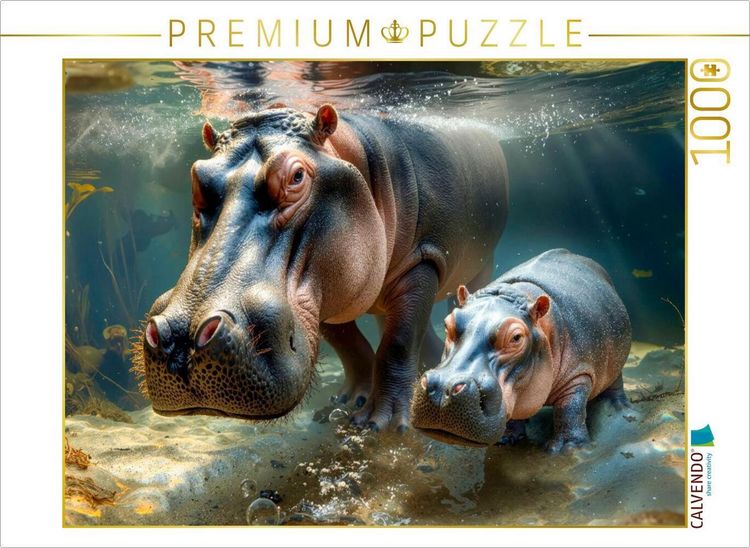 Produktbild: CALVENDO Puzzle Auch unter Wasser ein Herz und eine Seele | 1000 Teile Lege-Gr&ouml;&szlig;e 64x48cm Foto-Puzzle f&uuml;r gl&uuml;ckliche Stunden